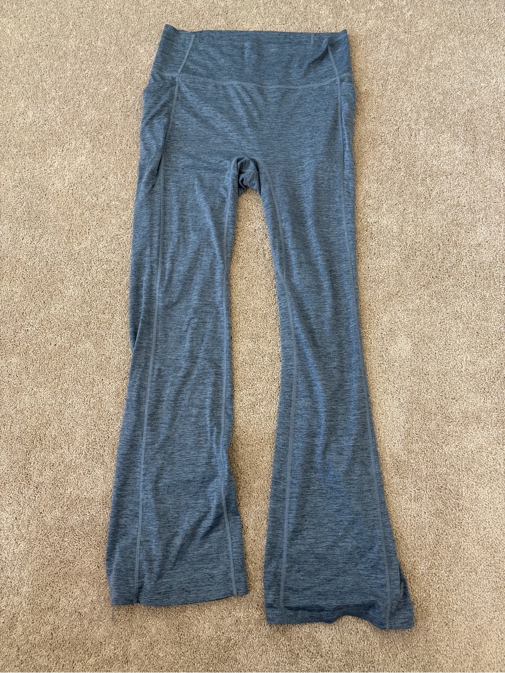 all in motion Women's Heathered Blue-Gray Flared Track Pants